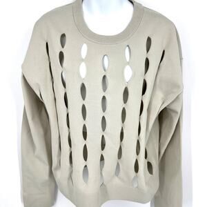 Lululemon Open Hole Mesh Knit Pullover Gray Stone Size M